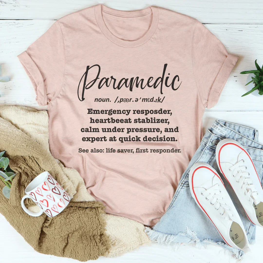 Paramedic Dafination Tee Peachy Sunday