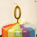 Party Decoration Golden Candles Number Home Cake Birthday Wedding Supplies Birthday Number Candles Cake Numeral Candles Number 0-9 Cake Topper Decoration for Birthday Wedding Reunion Theme Party Stevvex