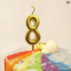 Party Decoration Golden Candles Number Home Cake Birthday Wedding Supplies Birthday Number Candles Cake Numeral Candles Number 0-9 Cake Topper Decoration for Birthday Wedding Reunion Theme Party Stevvex