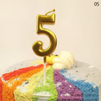 Party Decoration Golden Candles Number Home Cake Birthday Wedding Supplies Birthday Number Candles Cake Numeral Candles Number 0-9 Cake Topper Decoration for Birthday Wedding Reunion Theme Party Stevvex