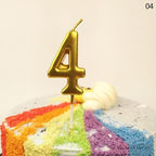 Party Decoration Golden Candles Number Home Cake Birthday Wedding Supplies Birthday Number Candles Cake Numeral Candles Number 0-9 Cake Topper Decoration for Birthday Wedding Reunion Theme Party Stevvex