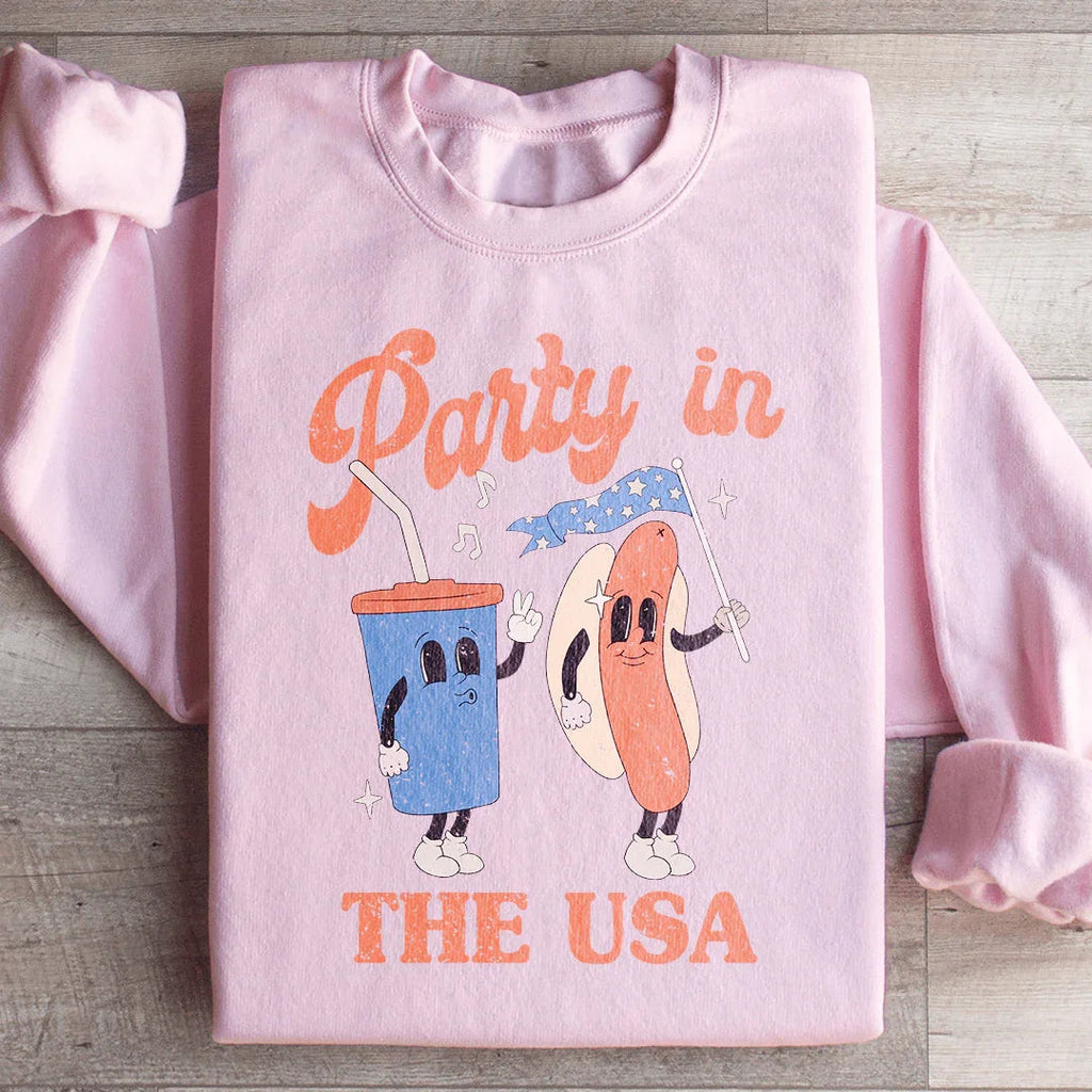 Party In The USA Sweatshirt Peachy Sunday