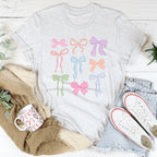 Pastel Bows Tee Peachy Sunday