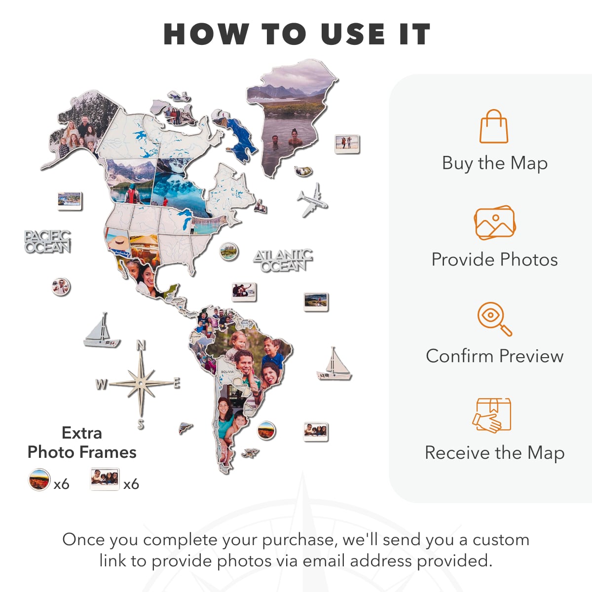 World Photo Map Midnight - SJB-DIAMOND ELITES