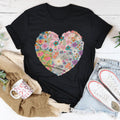 Patch Work Floral Heart Tee Peachy Sunday