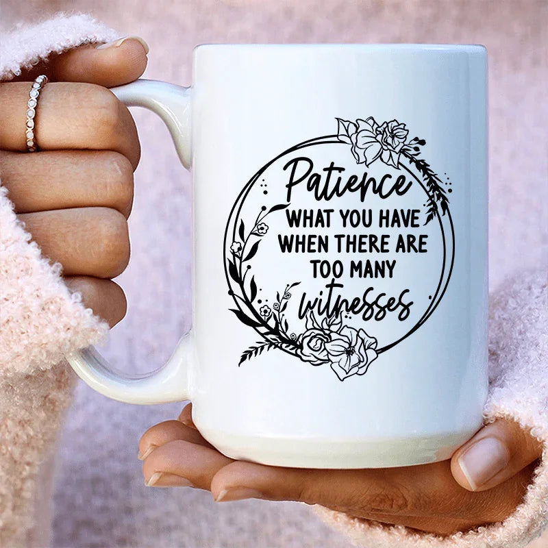 Patience Ceramic Mug 15 oz Peachy Sunday