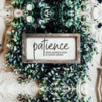 Mothers Patience Wood Sign Funny Mom Quote Rustic Indoor Home Decor