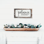 Mothers Patience Wood Sign Funny Mom Quote Rustic Indoor Home Decor