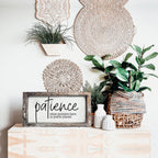 Mothers Patience Wood Sign Funny Mom Quote Rustic Indoor Home Decor