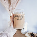 17oz Glass Tumbler With Bamboo Lid And 2 Stainless Straws, Mom Humor BandsCo Straps