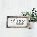 Mothers Patience Wood Sign Funny Mom Quote Rustic Indoor Home Decor