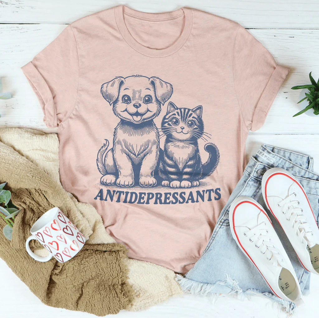Pawsitive Vibes Tee Peachy Sunday