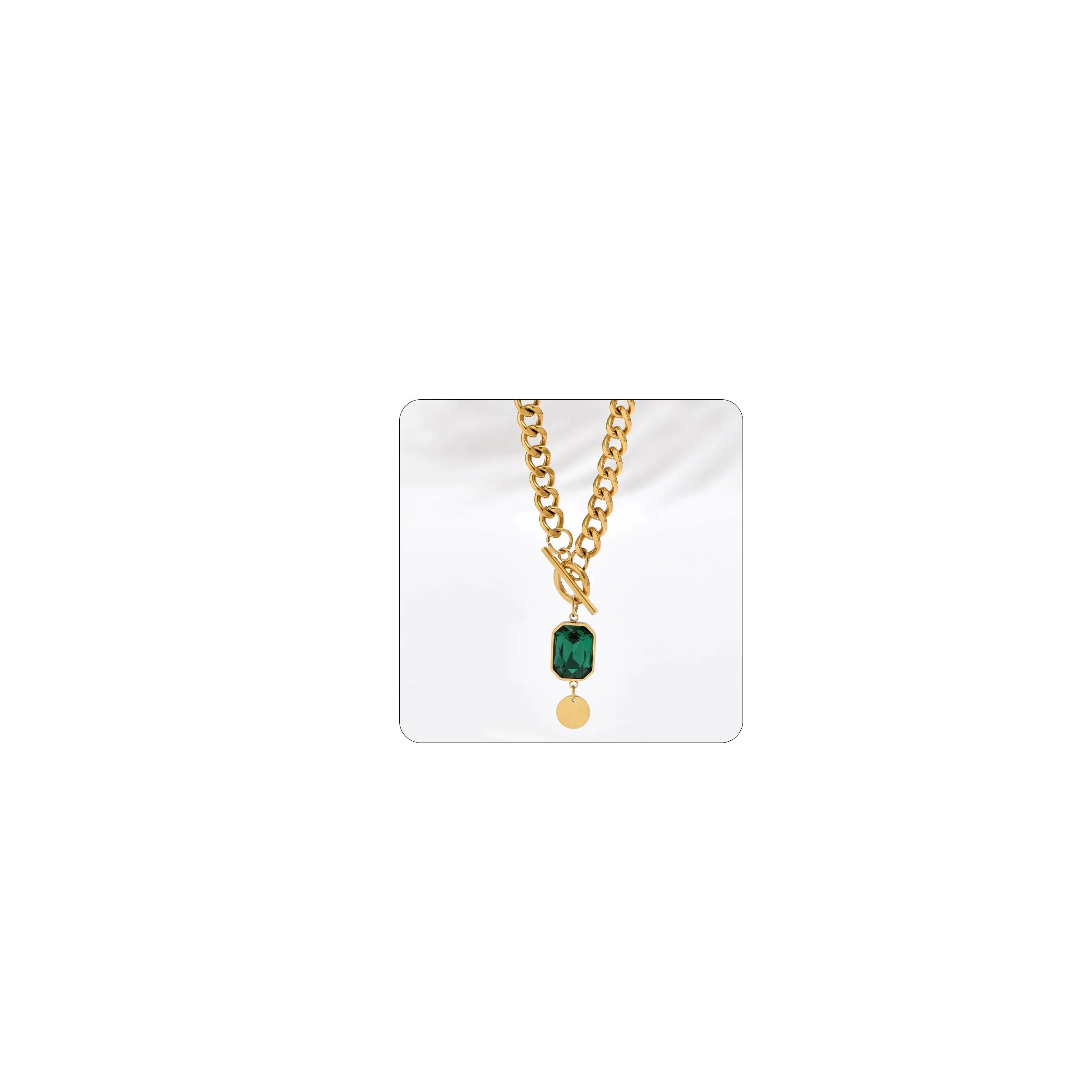 Dabovos 18K Gold Plated Chunky Toggle Necklaces for Women Dainty Cuban Choker Necklaces Cubic Zirconia Pendant Toggle Necklaces Trendy Herringbone Snake Chain Necklace Jewelry Gifts