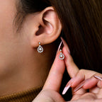 Pear Cut 4x3mm Moissanite Stud Earrings 925 Sterling Silver Bridal Sparkle BandsCo Straps