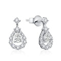 Pear Cut 4x3mm Moissanite Stud Earrings 925 Sterling Silver Bridal Sparkle BandsCo Straps