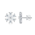 Pear Cut Cluster Moissanite Stud Earrings 3x5mm S925 Silver 18K Gold Plated BandsCo Straps