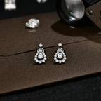 Pear Cut 4x3mm Moissanite Stud Earrings 925 Sterling Silver Bridal Sparkle BandsCo Straps