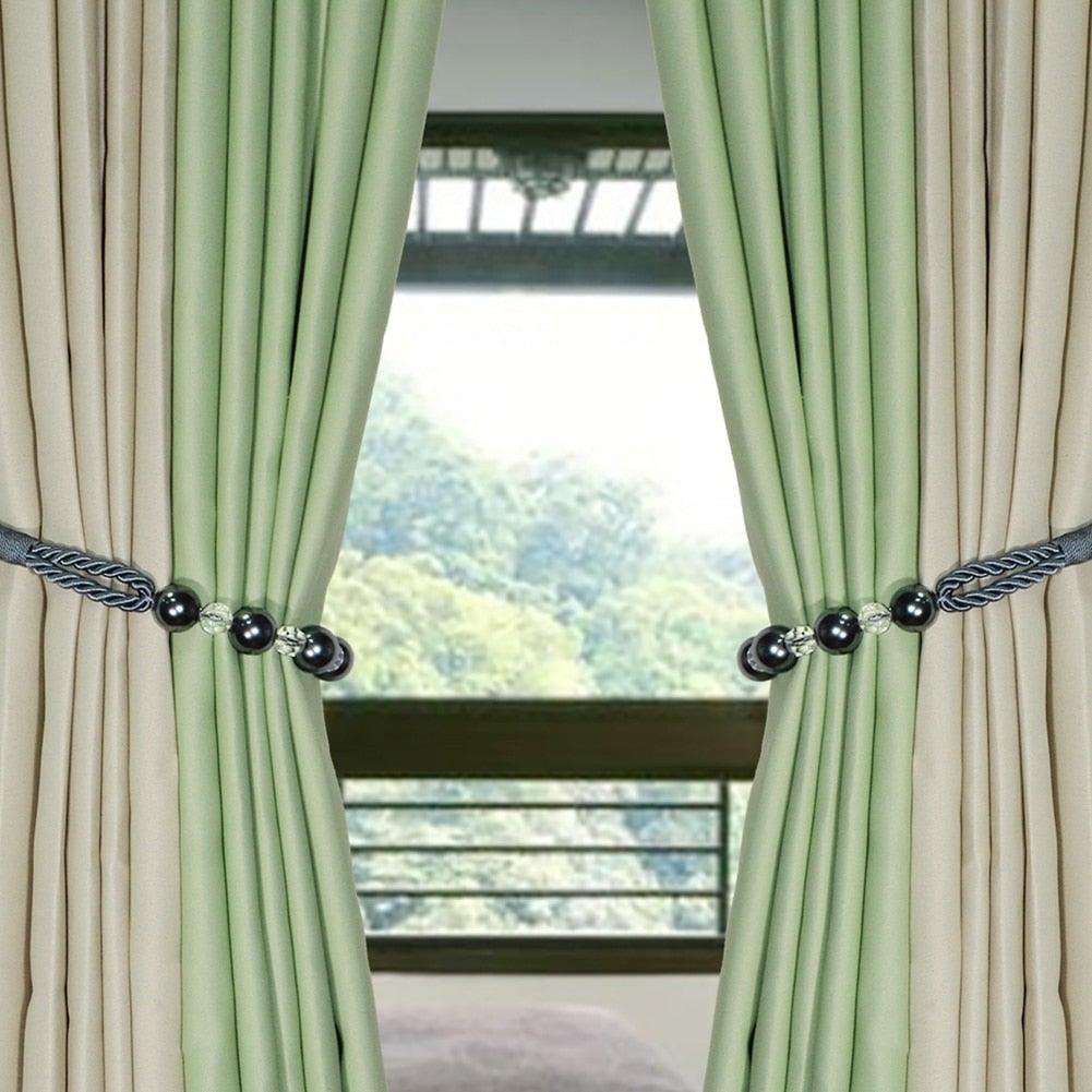 Pearl Curtain Tieback Bling Pearl Bandage Accessories Curtains Holder Buckle Tie Rope Home Decorative Curtain Tieback Decorative Drapery Holdbacks Rope Holder For Home Office 53cm Stevvex