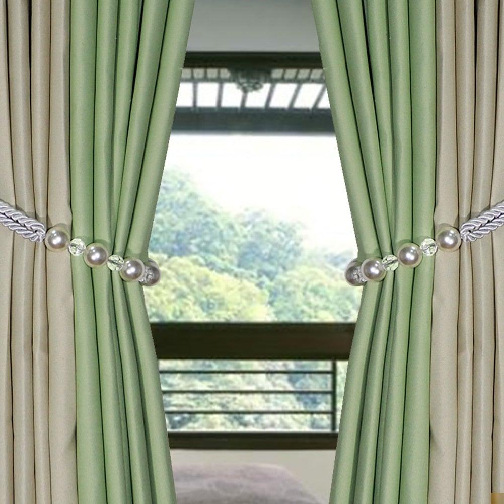 Pearl Curtain Tieback Bling Pearl Bandage Accessories Curtains Holder Buckle Tie Rope Home Decorative Curtain Tieback Decorative Drapery Holdbacks Rope Holder For Home Office 53cm Stevvex