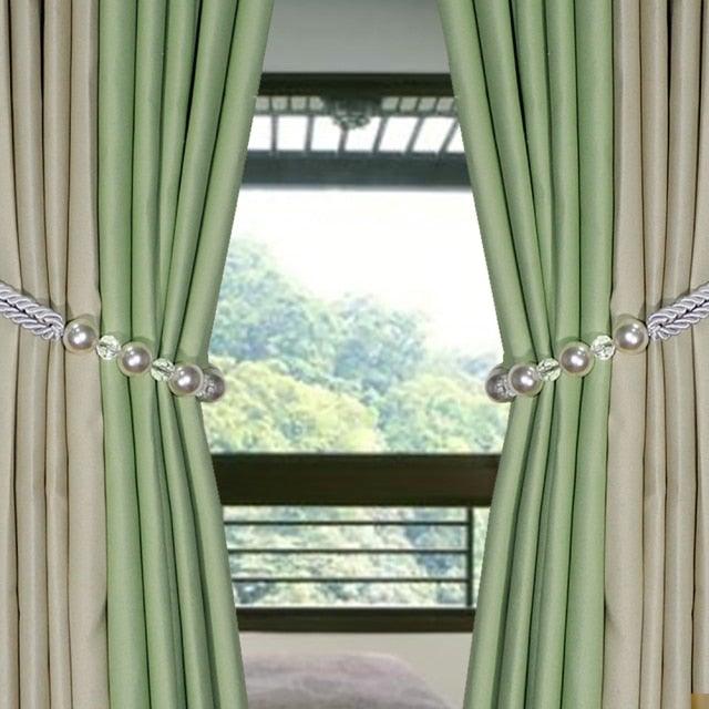 Pearl Curtain Tieback Bling Pearl Bandage Accessories Curtains Holder Buckle Tie Rope Home Decorative Curtain Tieback Decorative Drapery Holdbacks Rope Holder For Home Office 53cm Stevvex