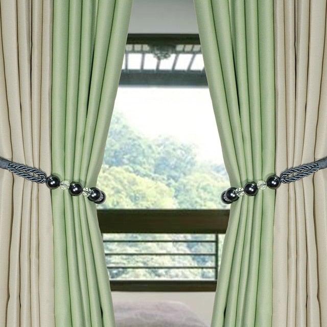 Pearl Curtain Tieback Bling Pearl Bandage Accessories Curtains Holder Buckle Tie Rope Home Decorative Curtain Tieback Decorative Drapery Holdbacks Rope Holder For Home Office 53cm Stevvex
