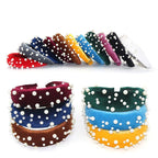 Pearl Headband Special Design Pearl Stone Velvet Hairbands Handmade Women Crown Sponge Thick Head Hoop for Girls Gorgeous Hair Accessories For Women Stevvex