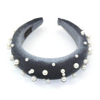 Pearl Headband Special Design Pearl Stone Velvet Hairbands Handmade Women Crown Sponge Thick Head Hoop for Girls Gorgeous Hair Accessories For Women Stevvex