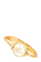Pearl Hinge Bracelet With Pearl Ball Accent Gold Plated