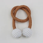 Pearl Magnetic Curtain Clip Curtain Holder Tieback Buckle Clips Hanging Ball Buckle Tie Back Curtain Accessories Home Decor  Decorative Curtain Holdbacks Crystal Tie Backs For Curtains Curtain Holders For Window Draperies Stevvex