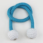Pearl Magnetic Curtain Clip Tieback Home Decor Buckle Curtain Holder Hanging Ball Rope Straps Holdbacks Room Accessories Strong Magnetic Curtain Tiebacks Pearl Decorative Rope Window Holdbacks For Drapes Home Office Stevvex