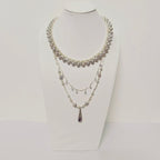 Luxury Pearl & Crystal Layered Necklace Set | Premium Multi-Layer Statement Necklace for Special Occasions (MAC347)