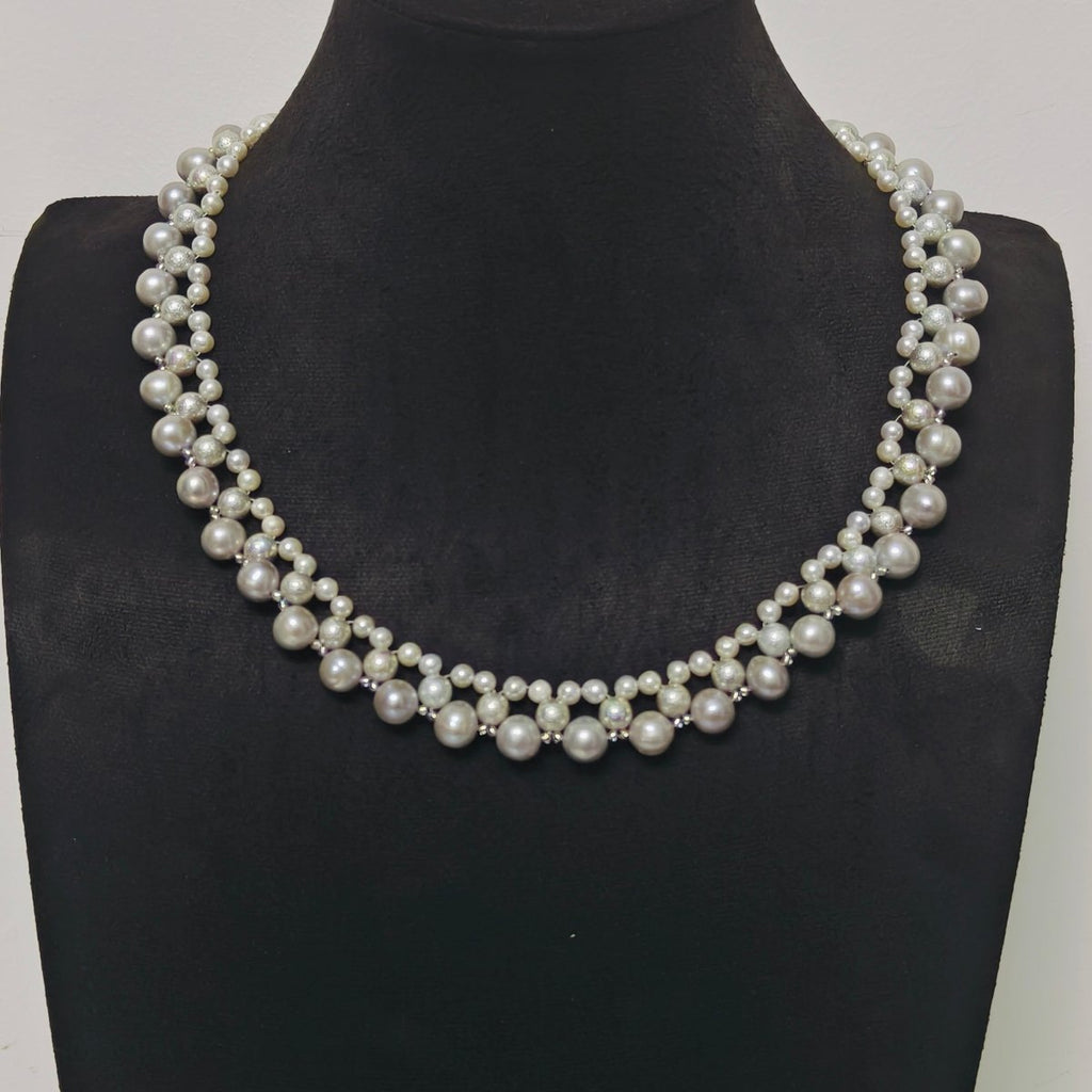 Luxury Pearl & Crystal Layered Necklace Set | Premium Multi-Layer Statement Necklace for Special Occasions (MAC347)