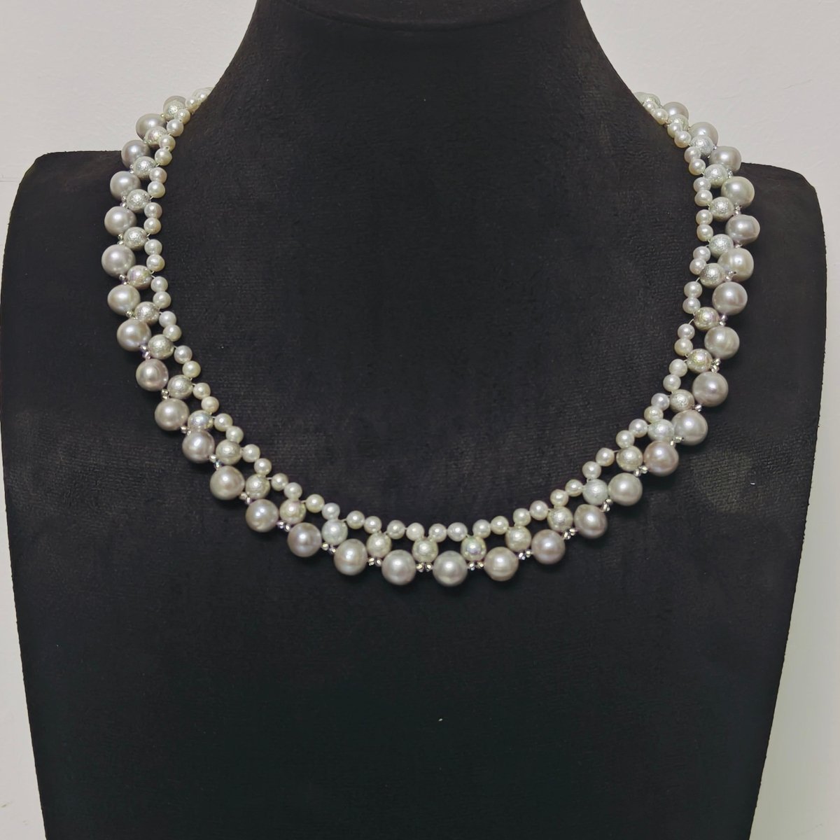 Luxury Pearl & Crystal Layered Necklace Set | Premium Multi-Layer Statement Necklace for Special Occasions (MAC347)