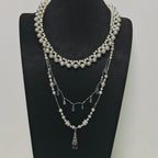 Luxury Pearl & Crystal Layered Necklace Set | Premium Multi-Layer Statement Necklace for Special Occasions (MAC347)