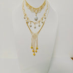 Luxury Pearl & Crystal Layered Necklace Set | Premium Multi-Layer Statement Necklace for Special Occasions (MAC347)