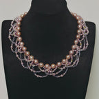 Luxury Pearl & Crystal Layered Necklace Set | Premium Multi-Layer Statement Necklace for Special Occasions (MAC347)