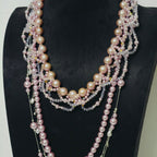 Luxury Pearl & Crystal Layered Necklace Set | Premium Multi-Layer Statement Necklace for Special Occasions (MAC347)