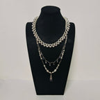 Luxury Pearl & Crystal Layered Necklace Set | Premium Multi-Layer Statement Necklace for Special Occasions (MAC347)