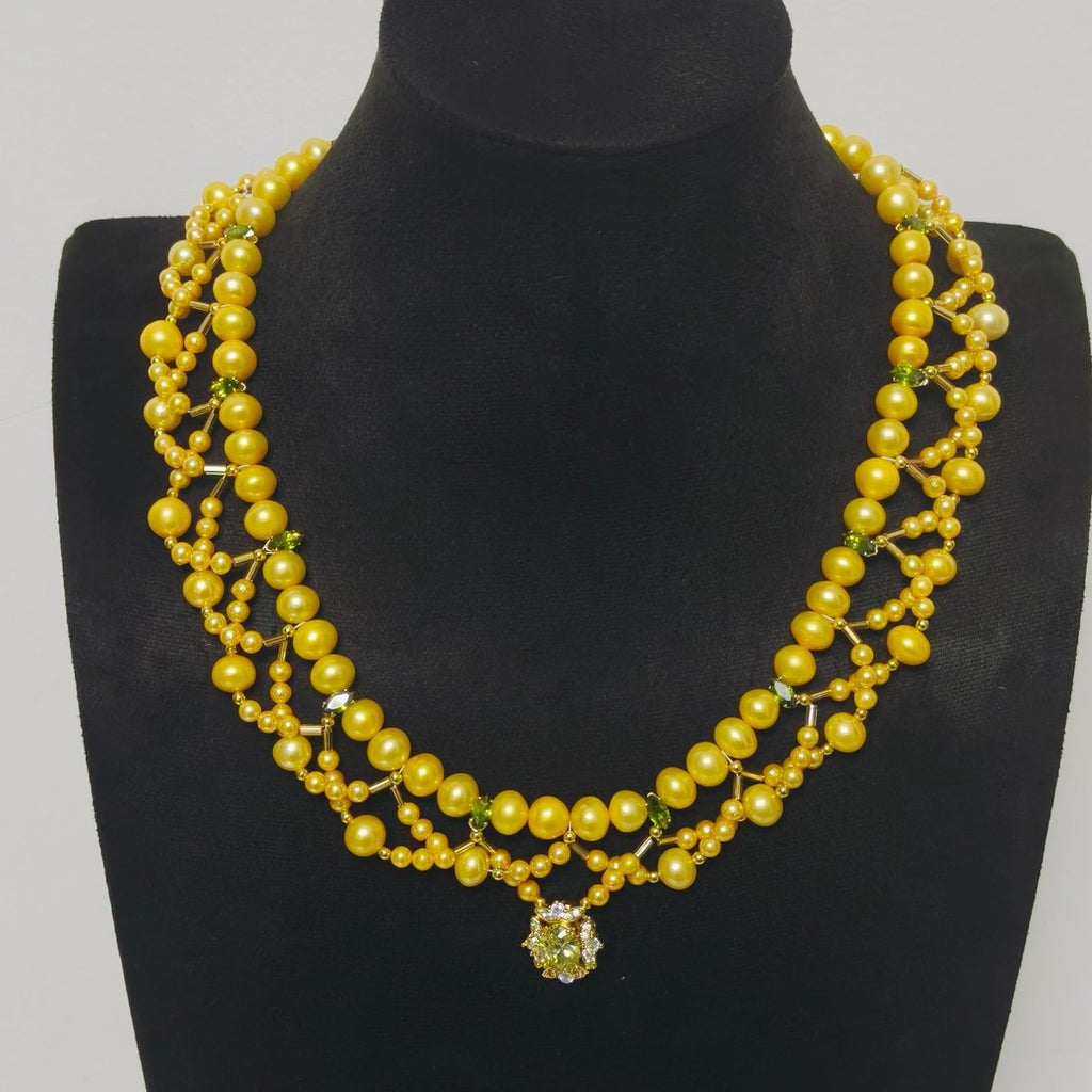 Luxury Pearl & Crystal Layered Necklace Set | Premium Multi-Layer Statement Necklace for Special Occasions (MAC347)
