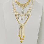 Luxury Pearl & Crystal Layered Necklace Set | Premium Multi-Layer Statement Necklace for Special Occasions (MAC347)