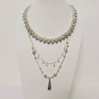 Luxury Pearl & Crystal Layered Necklace Set | Premium Multi-Layer Statement Necklace for Special Occasions (MAC347)