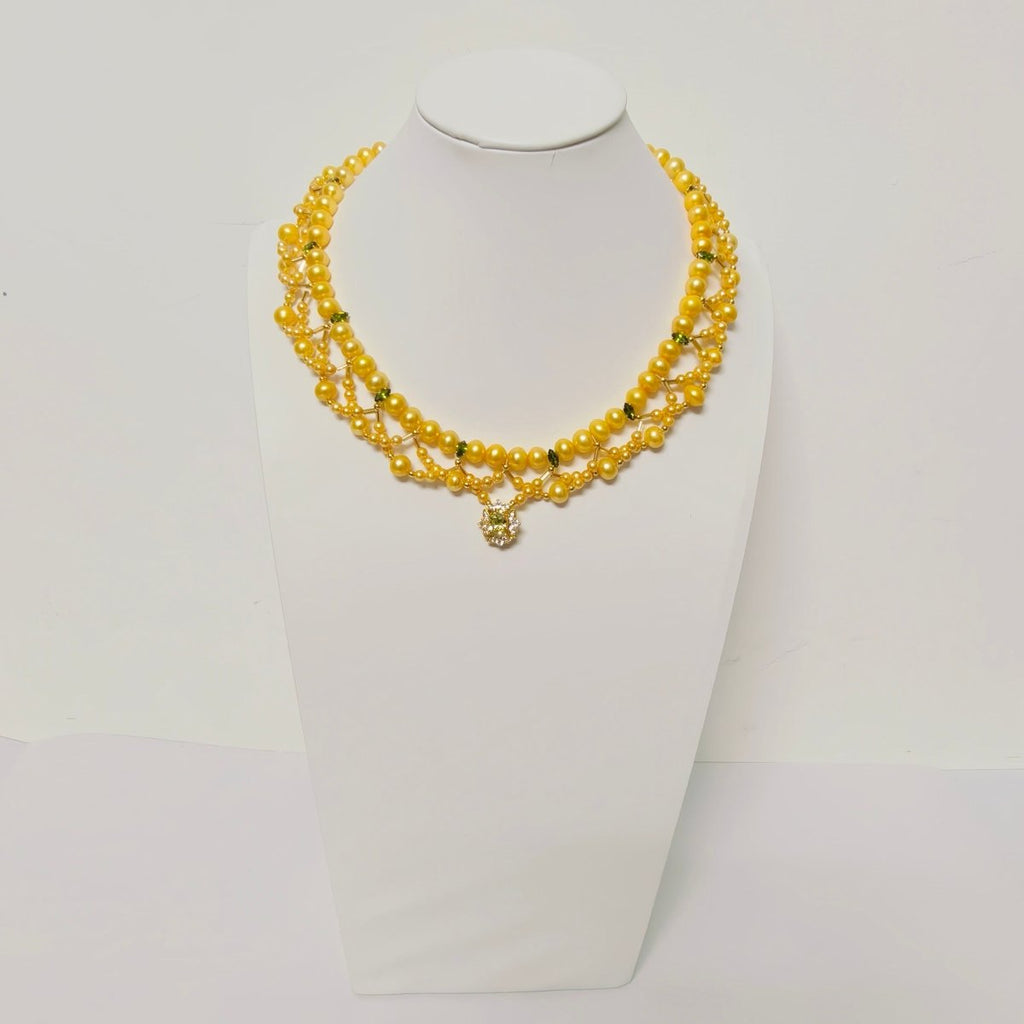 Luxury Pearl & Crystal Layered Necklace Set | Premium Multi-Layer Statement Necklace for Special Occasions (MAC347)