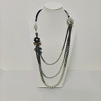 Luxury Pearl & Crystal Layered Necklace Set | Premium Multi-Layer Statement Necklace for Special Occasions (MAC347)