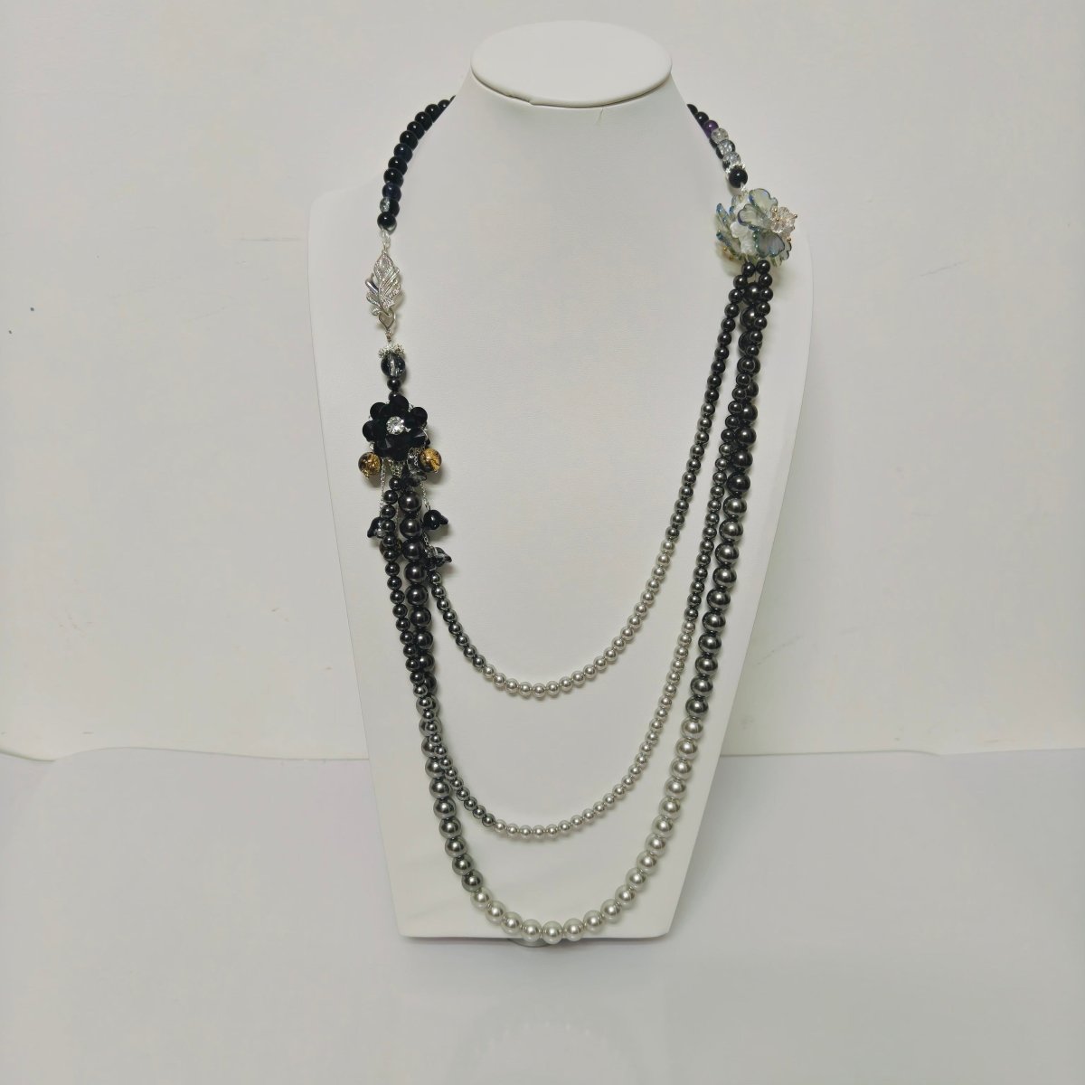 Luxury Pearl & Crystal Layered Necklace Set | Premium Multi-Layer Statement Necklace for Special Occasions (MAC347)
