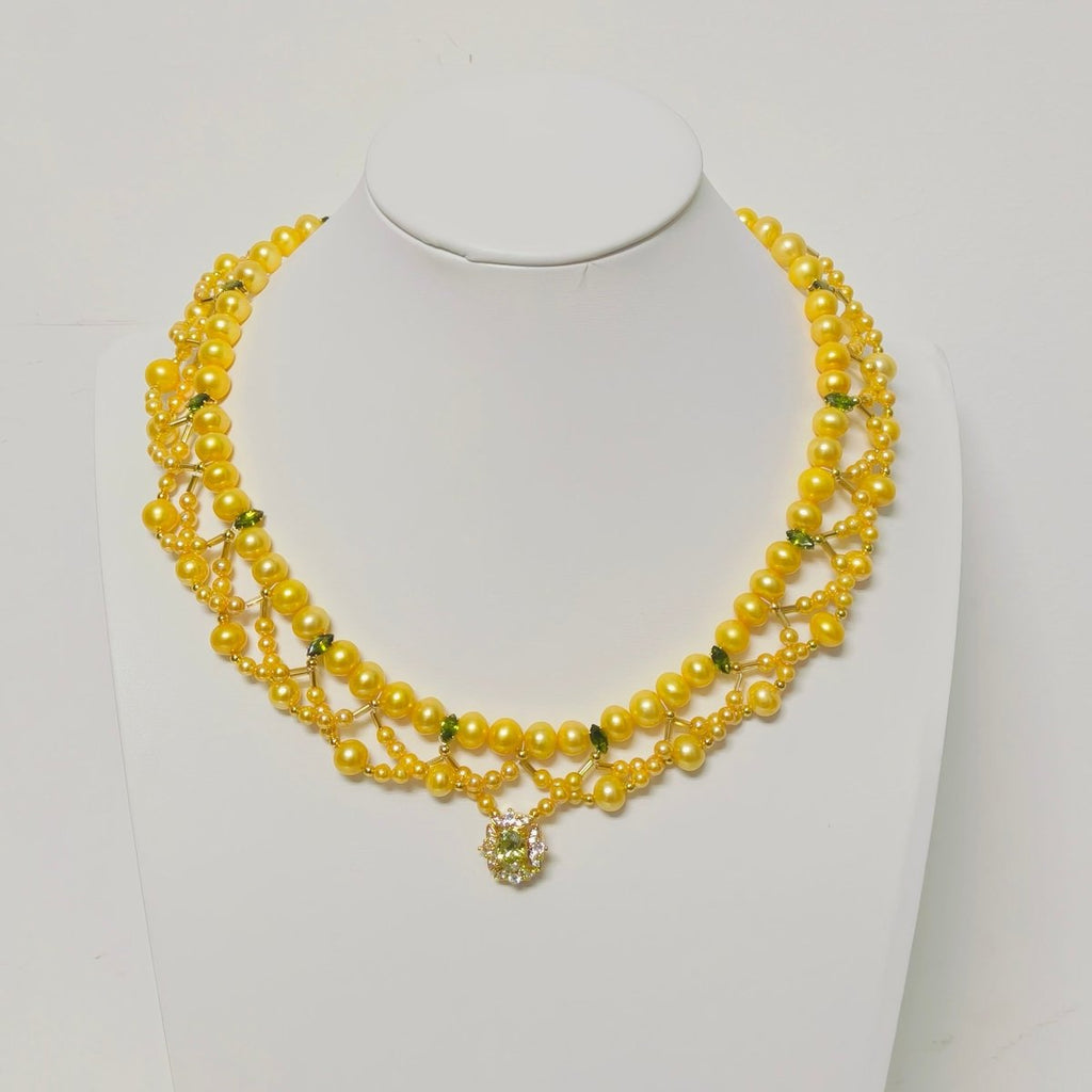 Luxury Pearl & Crystal Layered Necklace Set | Premium Multi-Layer Statement Necklace for Special Occasions (MAC347)