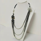 Luxury Pearl & Crystal Layered Necklace Set | Premium Multi-Layer Statement Necklace for Special Occasions (MAC347)