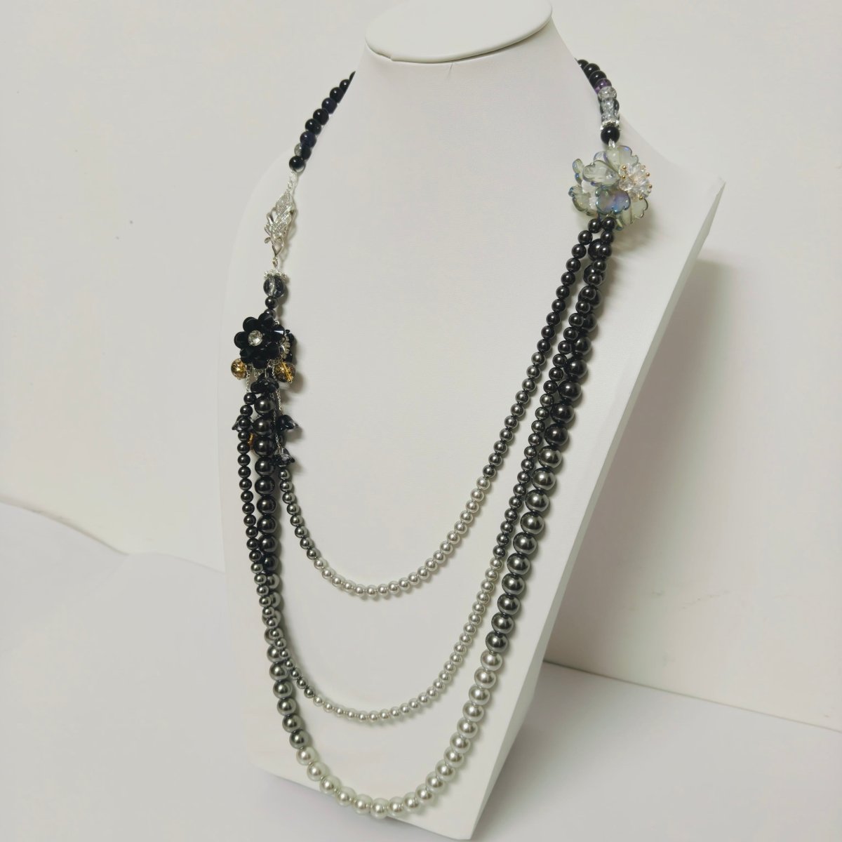 Luxury Pearl & Crystal Layered Necklace Set | Premium Multi-Layer Statement Necklace for Special Occasions (MAC347)