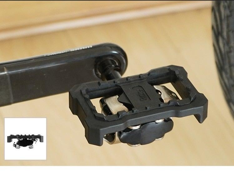 Pedal Cleats Flat Adapter Original Self Locking Pedal Flat Plate Conversion Device Suitable For Bike Pedals Bike Universal Clipless Platform Adapters Cleats Pedal Bicycle Pedal Adapters Stevvex