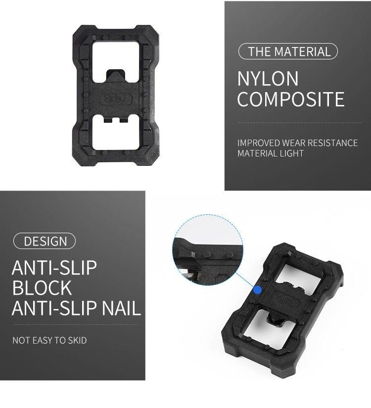 Pedal Cleats Flat Adapter Original Self Locking Pedal Flat Plate Conversion Device Suitable For Bike Pedals Bike Universal Clipless Platform Adapters Cleats Pedal Bicycle Pedal Adapters Stevvex