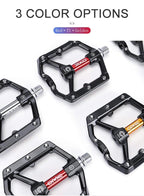 Pedals Bicycle Aluminum Pedal Mountain Urban Road Parts Sealed Bearing Flat Platform All-Round Pedals Bike Accessories Advanced 4 Bearings Mountain Bike Pedals Platform Bicycle Flat Alloy Pedals Stevvex